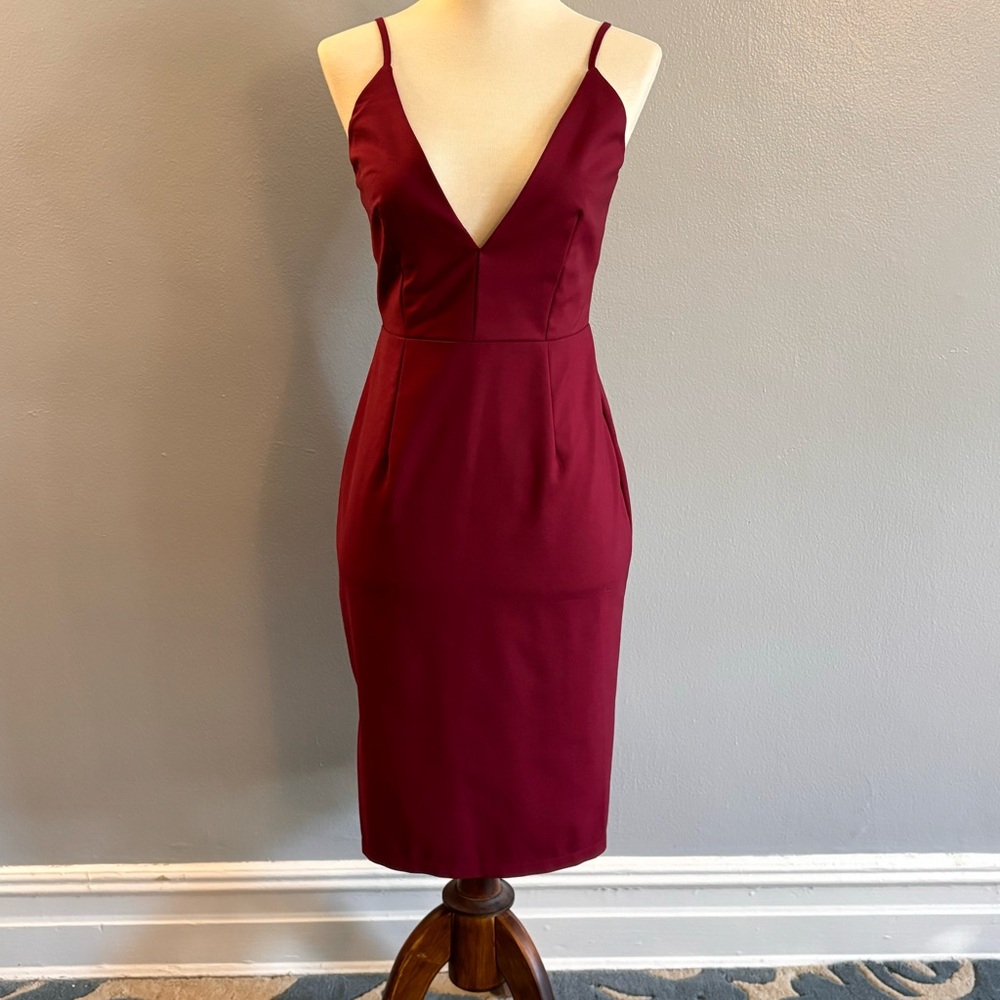 Faith in Love Burgundy Dress